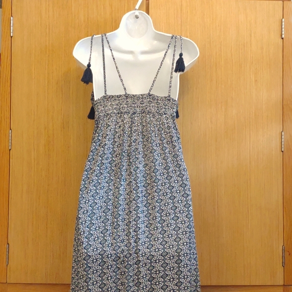 Blue/White Printed Sleeveless Maxi Dress SZ S By Lulus - Picture 3 of 10